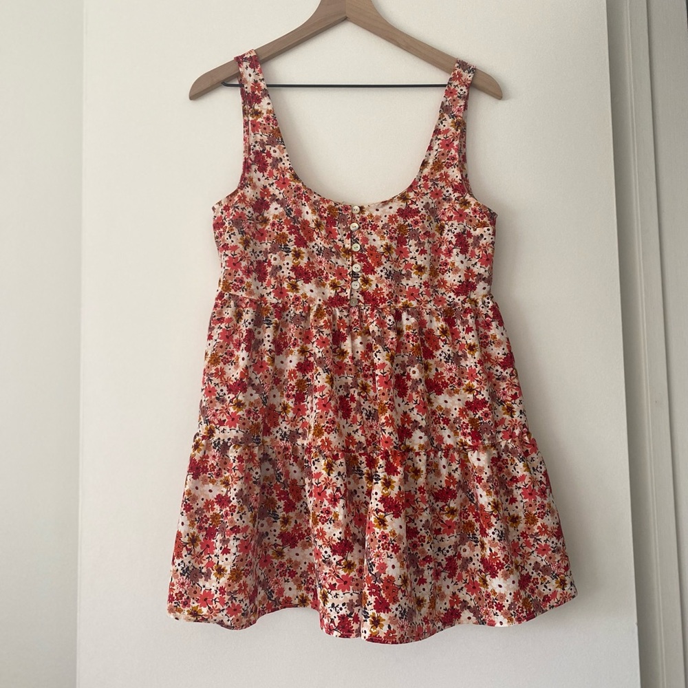 UO Cindy Tiered Ruffle Romper